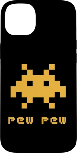 Vista 15 de iPhone 16 Alien Invaders Pew Space 8-bit Retro Video Game Gift Case