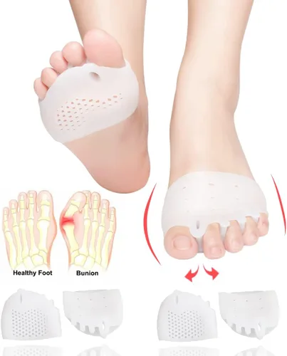 Vista 9 de JUMPOW Almohadillas metatarsianas (2 pares), cojines suaves y duraderos para pies para hombres y mujeres, separadores de dedos de gel, idea