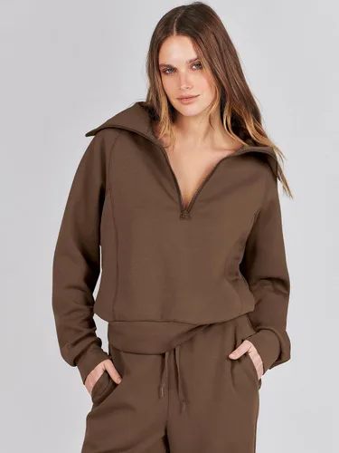 Vista 5 de ANRABESS Women 2 Piece Outfits Sweatsuit Set 2023 Fall Oversized Half Zip Sweatshirt Wide Leg Sweatpant Lounge Set Tracksuit