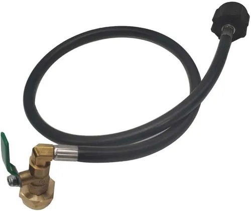 Vista 3 de METER STAR Adaptador de repuesto de propano para tanques de 1 libra con válvula de control de encendido y apagado y manguera de 35.5 pulgadas