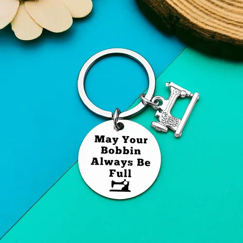 Vista 2 de Regalos de costura para amantes de la costura, llavero de costura, regalos para edredones, llavero de costurera, regalo de costurera, regalo