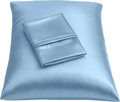 Vista 12 de ShopBedding - Lujosa funda de almohada de satén para el cabello, 2 unidades, satinada, estándar, con cremallera, estampado de cebra marrón