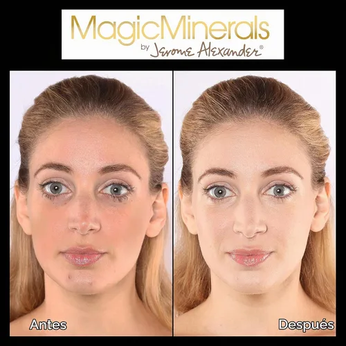 Vista 6 de Jerome Alexander MagicMinerals - Juego de polvo mineral prensado con espejo compacto, máscara de pestañas extensible, cepillo profesional rechoncho