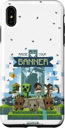 Vista 12 de Minecraft Legends Raise Your Banner Mobs Group Shot - Carcasa para iPhone 17