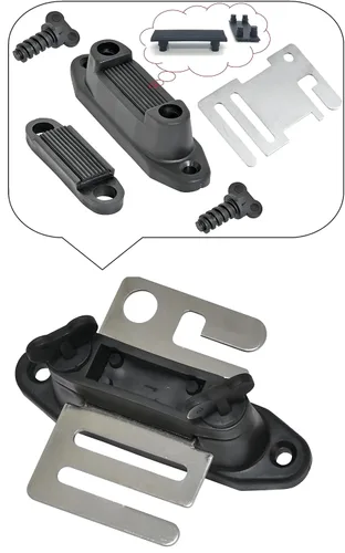 Vista 2 de Aislador eléctrico de puerta de tensión de extremo de valla Polytape Gancho de anclaje/esquina/estiramiento/tensor aislante con placa de conector