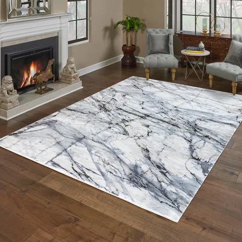 Vista 2 de Gertmenian Alfombra contemporánea para interiores, estándar de 5 x 7, apta para mascotas, ideal para zonas de alto tráfico en sala de estar