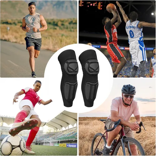 Vista 5 de Rodilleras protectoras para pantorrillas para adultos y jóvenes, almohadilla de compresión de piernas para fútbol, baloncesto, voleibol, fútbol