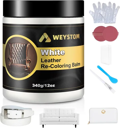 Vista 12 de Bálsamo de recoloración de cuero, kit de reparación de cuero beige para muebles, tinte de cuero y pintura para recolorear, restaurar y reparar cuero