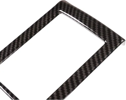 Vista 8 de YIWANG Marco de ventilación de fibra de carbono estilo ABS para salpicadero interior de coche, 2 piezas para Mercedes Benz Clase C W204 2007-2010