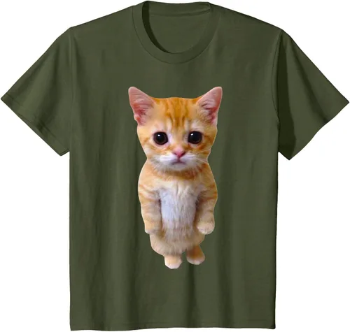 Vista 13 de El Gato Meme Sad Crying Cat Munchkin Kitty Meme Camiseta de moda Small Negro
