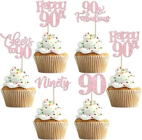 Vista 106 de 30 piezas de adornos para cupcakes de 12 cumpleaños feliz, brillantes doce, hola 12, felicitaciones a 12 años, adornos para cupcakes, 12