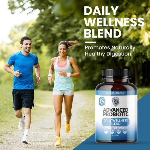Vista 2 de Silver Support - Advanced Probiotic Daily Wellness Blend - Apoya la salud intestinal con ingredientes sin OMG, sin gluten - 30 cápsulas
