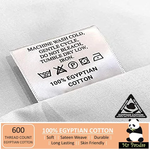 Vista 5 de 100% Egyptian Cotton, Real 600-Thread-Count - Queen Sheet Set- 4 PC Sheet Set, Sateen Weave Premium Bed Sheets, Fits mattresses Upto 15” Deep Pocket