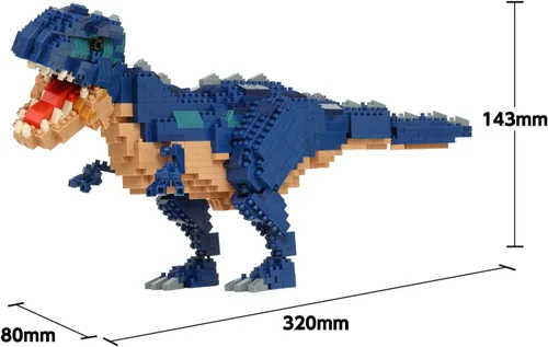 Vista 12 de nanoblock - Dinosaurs - Dinosaurio Deluxe Edition Giganotosaurus, kit de construcción de la serie Advanced Hobby