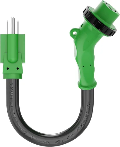 Vista 9 de RVGUARD Cable adaptador RV de 30 amperios a 110 voltios con conector