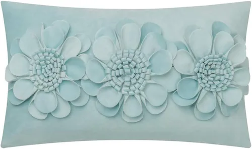 Vista 26 de JWH - Funda de almohada de flores 3D, terciopelo, rosa brillante, 12 x 20 pulgadas Acento decorativo de girasol, diseño floral lumbar, cama