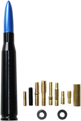 Vista 9 de 50 Cal Bullet Antena de repuesto Ford F150 F250 F350 Dodge Ram 1500 2500 Jeep Wrangler Toyota Tundra (negro)
