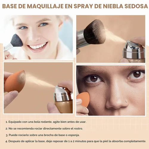 Vista 6 de LOKFAR Aerosol para base de maquillaje AirBrush, base de cobertura completa