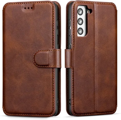 Vista 22 de QLTYPRI Para Samsung Galaxy A14 Case Premium PU Leather Simple Wallet Case [Ranuras para tarjetas] [Soporte manos libres] [Cierre magnético] Funda