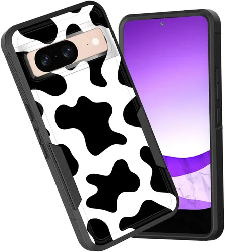 Vista 119 de Funda para Pixel 6A, funda híbrida de doble capa resistente a prueba de golpes de policarbonato duro de silicona suave TPU para Google Pixel 6A
