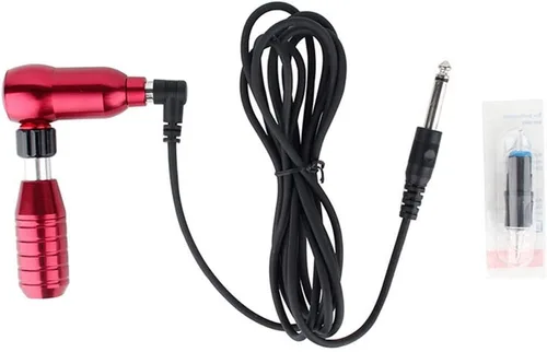 Vista 2 de Bolígrafo profesional de aleación de aluminio con interfaz de audio para tatuaje de cejas, Negro, 1