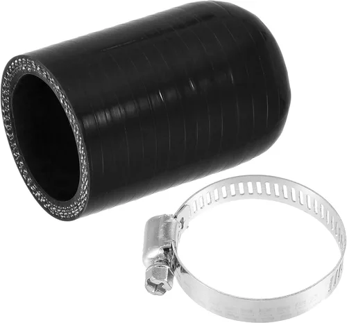 Vista 19 de uxcell 1 Unidades 0.236 in ID silicona refrigerante tapa con abrazadera para calentador de refrigerante derivación vacío puerto de agua negro