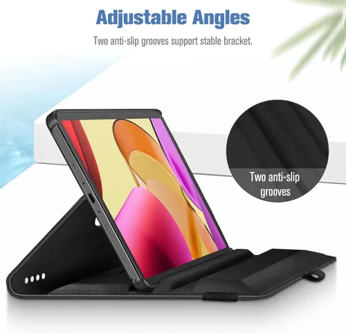 Vista 4 de Fintie Funda giratoria para Amazon Fire Max 11 (13ª generación, versión 2023) con soporte para lápices integrado, funda protectora con soporte