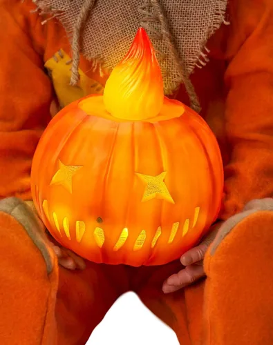 Vista 6 de Spirit Halloween Muñeca Sam sentado iluminado - Trick 'r Treat, multicolor