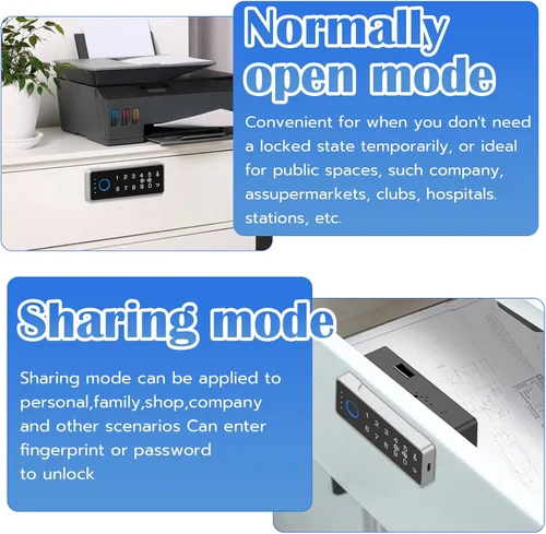 Vista 8 de Eseesmart Cerradura inteligente para gabinete, magnética digital electrónica RFID sin llave, Bluetooth, seguridad infantil, a prueba de bebés
