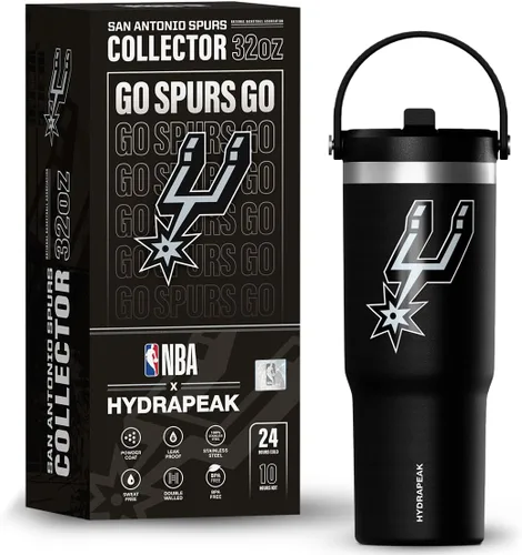 Vista 11 de Hydrapeak Boston Celtics Nomad - Botella de agua aislada de acero inoxidable a prueba de fugas con asa de agarre flexible y tapa de pajilla, edición