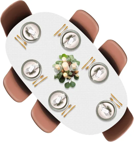 Vista 10 de LAMINET - Protector de Mesa Acolchado de Lujo con Bordes Elásticos de Servicio Pesado - Redondo Pequeño - Se Adapta a Mesas de hasta 44" de Diámetro