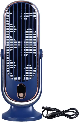 Vista 6 de Ventilador oscilante de mesa de torre de 5 engranajes con flujo de aire turboalimentado, silencioso y desmontable para el hogar, oficina, espacios