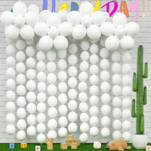 Vista 10 de 105 globos de enlace negro de 6 pulgadas, globos de enlace rápido, globos de látex para sesión de fotos, baby shower, decoración de fiesta