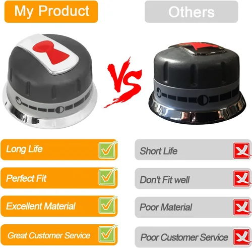 Vista 7 de 3 pomos de quemador de parrilla de gas 88848 mejorados compatibles con piezas de parrilla Weber Genesis (2011-2016) Series mejor que la calidad OEM