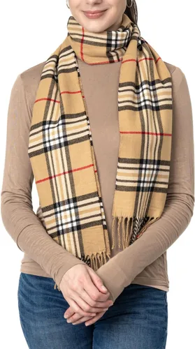 Vista 52 de Bufanda de invierno Achillea suave y cálida, de tartán, a cuadros, de cachemira, unisex