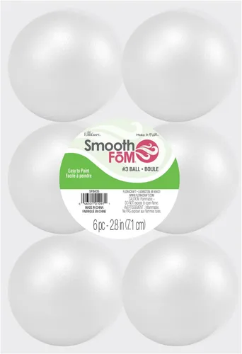 Vista 4 de FloraCraft SmoothFōM - Bola de 16 piezas, 0.8 pulgadas, color blanco