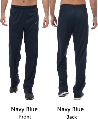 Vista 3 de CENFOR - Pantalones de deporte para hombre con bolsillos con parte inferior abierta, pantalones de entrenamiento para atletismo, trotar, entrenar