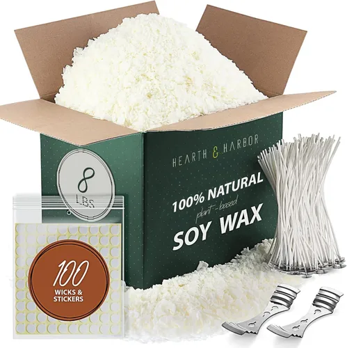 Vista 19 de Hearth & Harbor Cera de soja orgánica para hacer velas, suministros de fabricación de velas naturales de 2 libras, sin cera de abejas, sin parafina