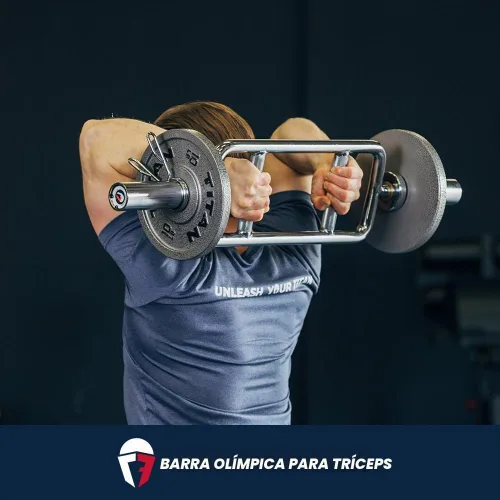 Vista 2 de Titan Fitness martillo olímpico sólido, martillo de tríceps cromado, barra de contrapeso de 34 pulgadas