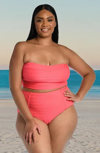 Vista 6 de Parte inferior de bikini de cintura alta con parte delantera en V