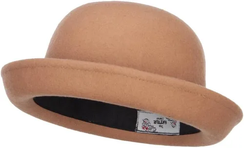Vista 6 de e4Hats Sombrero de bolero de ala de fieltro de lana de gran tamaño Negro