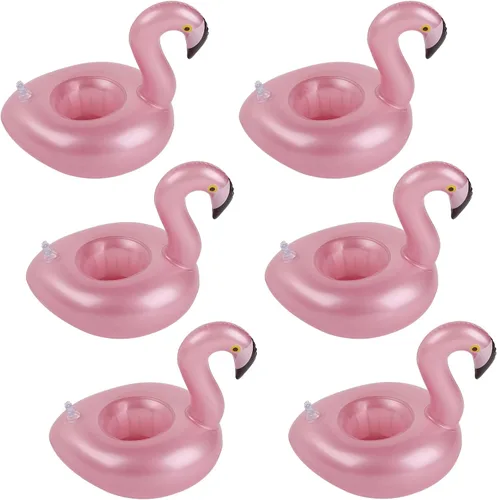 Vista 10 de Kleeblatt Flotadores de bebidas para piscina, soportes inflables para bebidas de rosquilla, soportes flotantes para bebidas para fiesta en la piscina