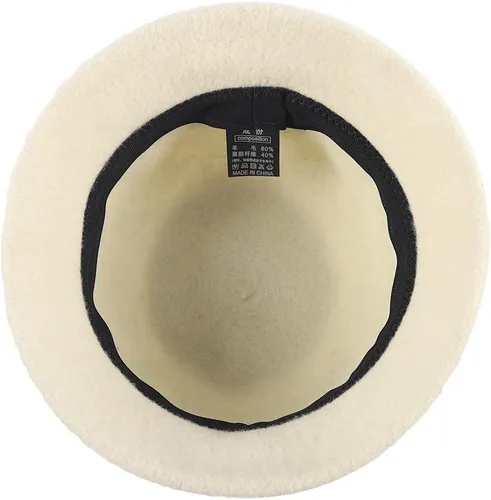 Vista 4 de Sombrero de pescador de lana de invierno elegante para mujer, estilo vintage de los años 20, sombreros de bolos Cloche