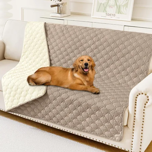 Vista 47 de Smiry Funda impermeable para cama de perro, manta reversible para mascotas para sofá Manta suave lavable para perro, funda a prueba de fugas