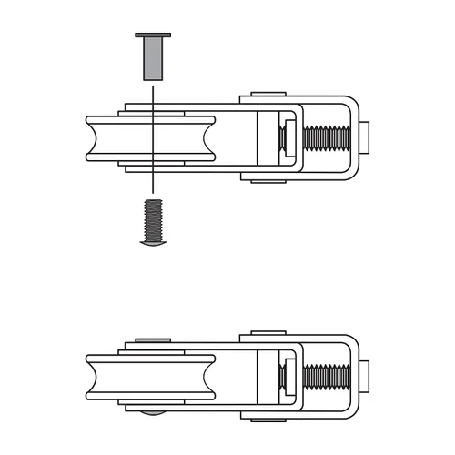 Vista 7 de Prime-Line D 1799 Kit de reemplazo de rodillos para puerta de patio, 1-1/2 pulgadas, paquete de 2