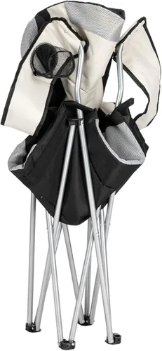 Vista 7 de Vasitelan Silla plegable portátil para acampar, silla de césped al aire libre (A-beige)