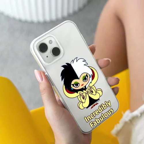 Vista 5 de ERT GROUP Funda para Apple iPhone 14 Plus, diseño original y oficial de Disney, Cruella 006, adaptado de manera óptima a la forma del teléfono