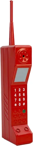 Vista 8 de Adorno retro de ladrillo para teléfono celular, modelo retro de los años 80 y 90, adorno de teléfono celular para simulación fotográfica, Negro
