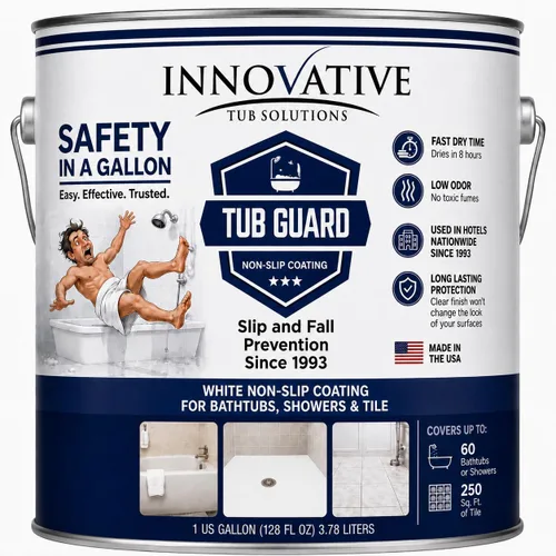 Vista 7 de Recubrimiento Antideslizante Tub Guard para Tina y Ducha - Secado Rápido y Ecológico - Blanco