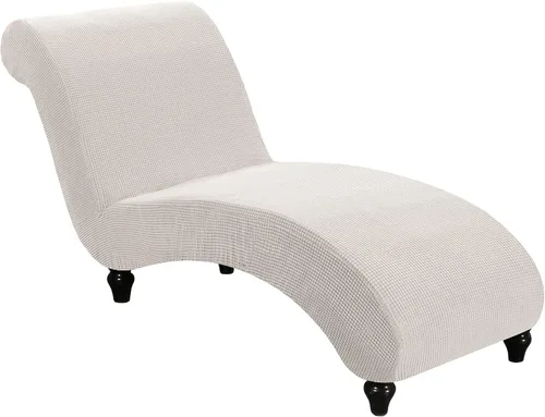 Vista 16 de FantasDecor Funda Elástica para Chaise Lounge Funda de Silla con Patrón de Celosía con Reposabrazos para Sala de Estar Dormitorio Doble Brazo Tela